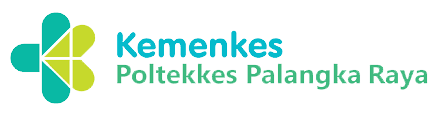 Logo Kemenkes Poltekkes Palangka Raya with green and blue elements on white background
